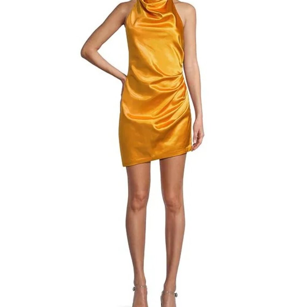 GB Social Cowl Halter Neck Satin Mini Dress Junior 11